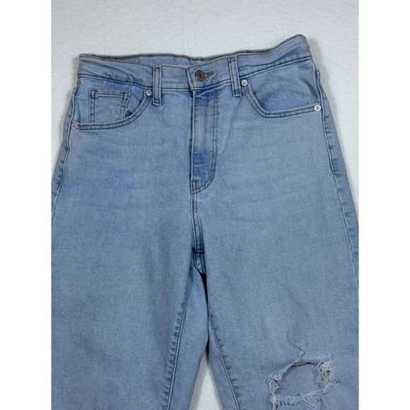 Levi's Denim - Levi's Women High Waisted Mom Jeans Light Wash Distressed Size 28x25.5